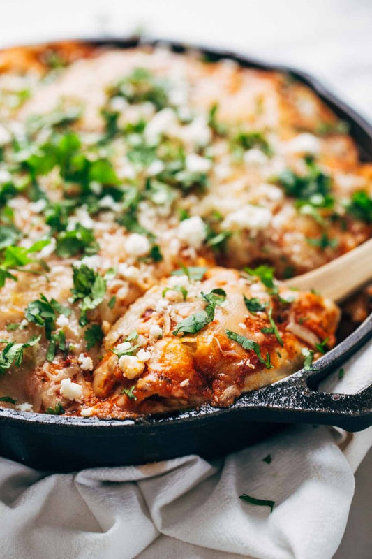 Delicious Skillet Chicken Tortilla Pie
