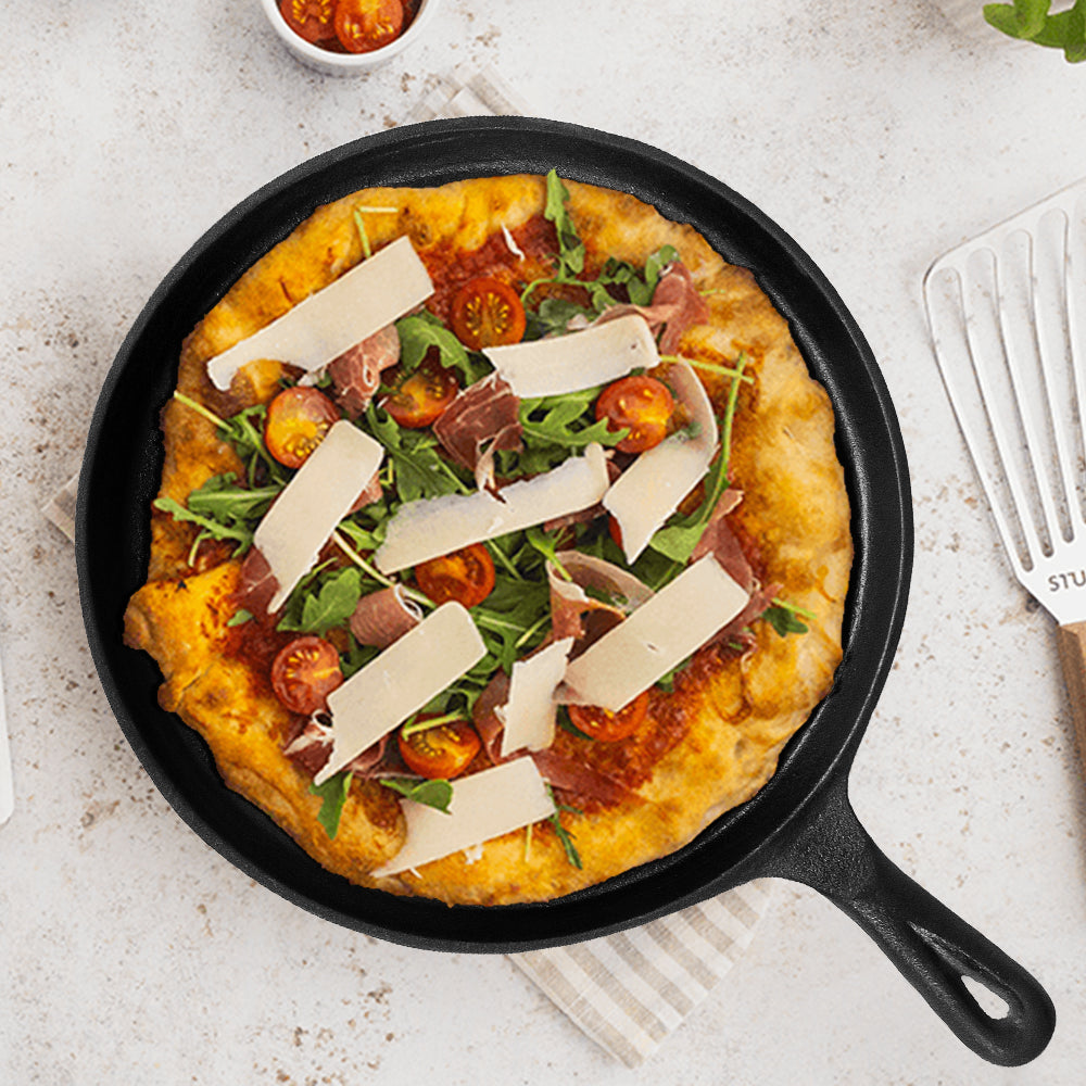 Padella per pizza pre-stagionata in ghisa