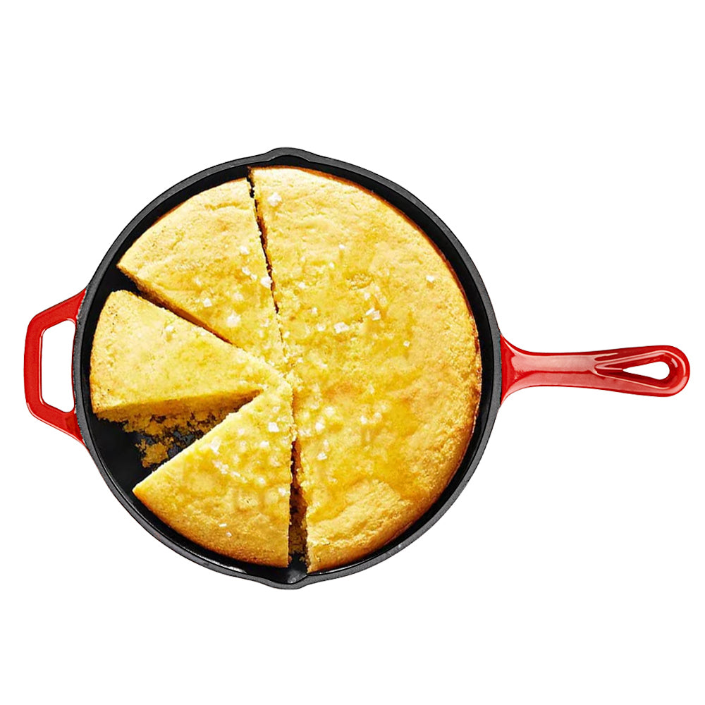COOKERCOOL Cast Iron Enamel Cookeware Set,Red