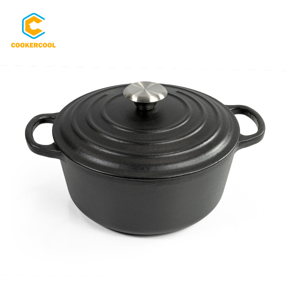 COOKERCOOL Cast Iron Enamel Cookeware Set 6pcs,Red