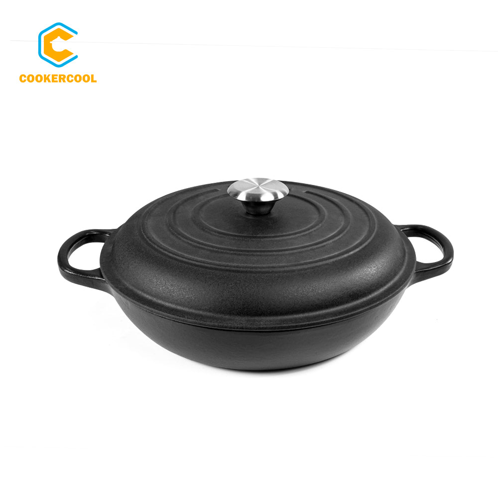 COOKERCOOL Cast Iron Enamel Cookeware Set 6pcs,Red