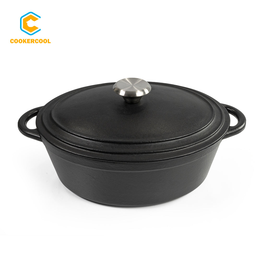 COOKERCOOL Cast Iron Enamel Cookeware Set 6pcs,Red