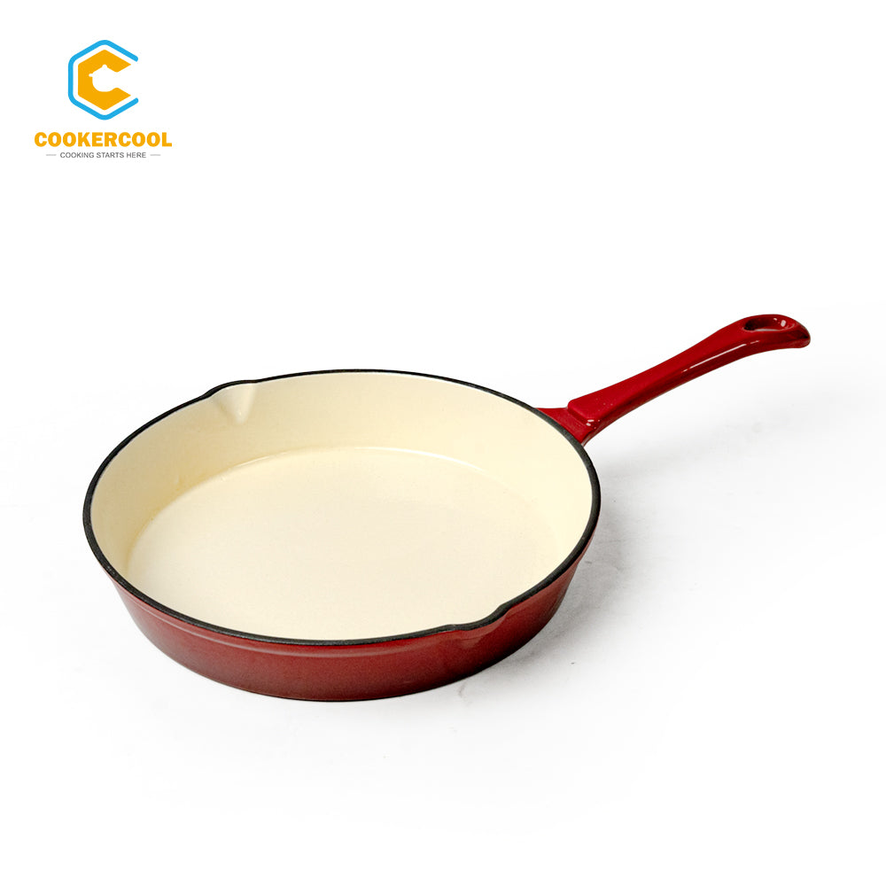 COOKERCOOL Cast Iron Enamel Cookeware Set 6pcs,Red