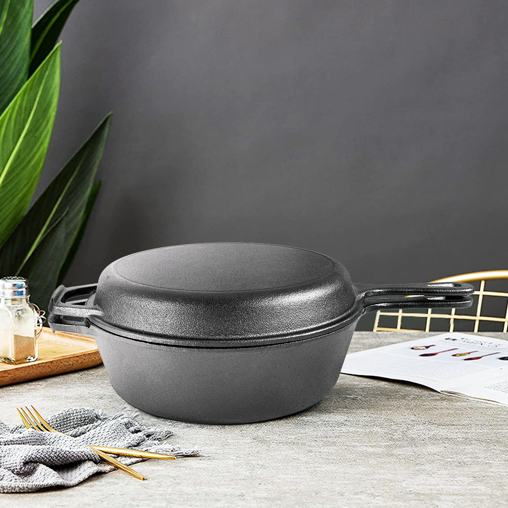 Cast Iron Pre-seasoned Combo Cooker