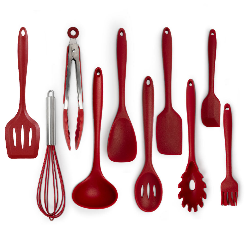 10 piece silicone kitchen cooking tools utensil sets