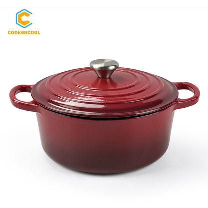 COOKERCOOL Casr чугунная эмалированная голландская духовка, красная