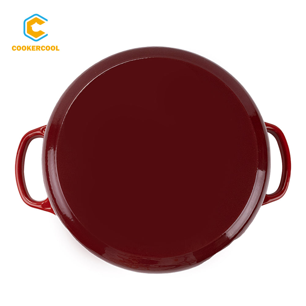 COOKERCOOL Casr чугунная эмалированная голландская духовка, красная