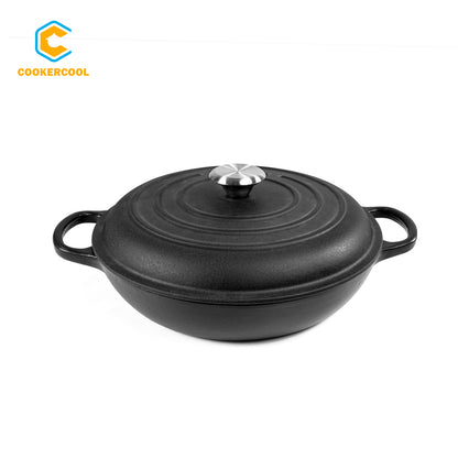 COOKERCOOL Cast Iron Enamel Cookeware Set 6pcs,Red