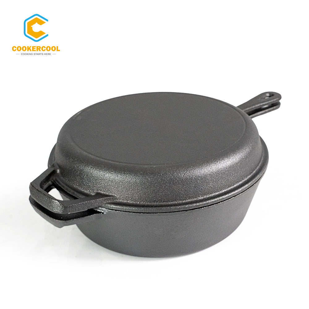 Cast Iron Pre-seasoned Combo Cooker