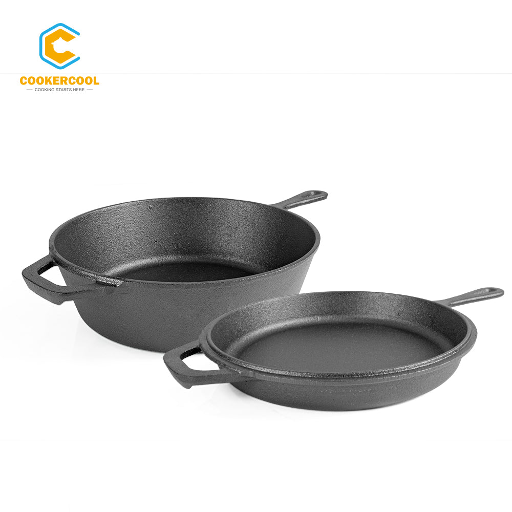 Cast Iron Pre-seasoned Combo Cooker