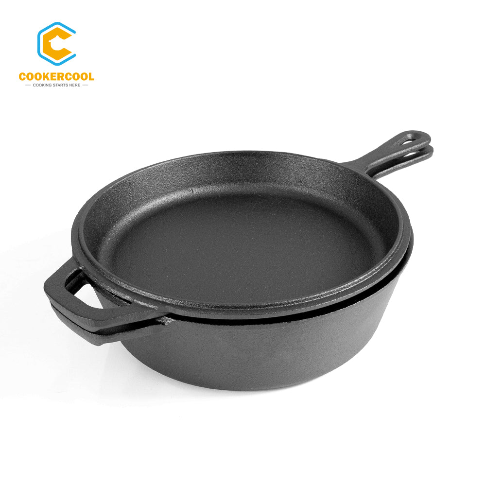 Cast Iron Pre-seasoned Combo Cooker