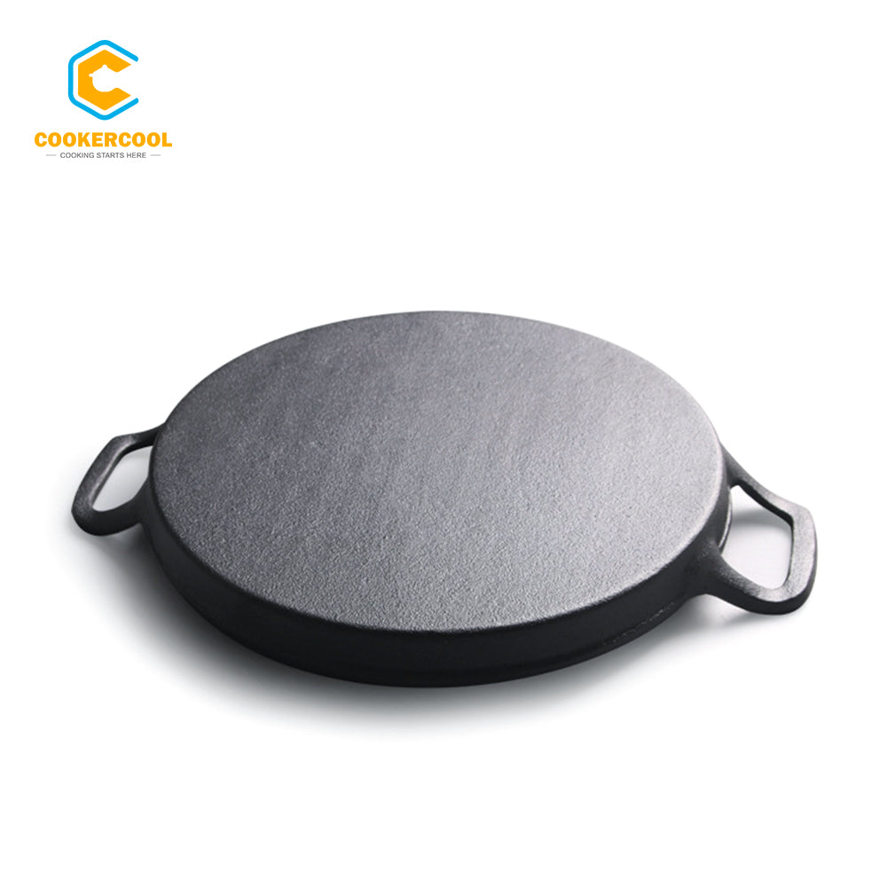 COOKERCOOL Cast Iron Pre-seasoned Grill Pan with 2 Handle