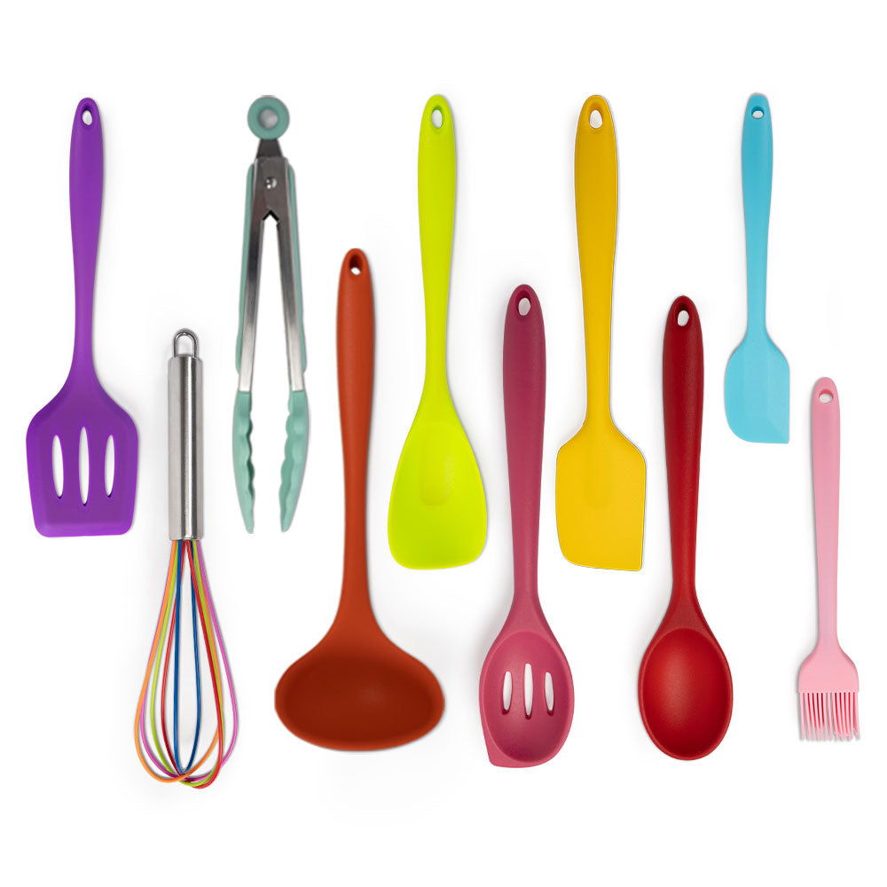 10 pieces colorful kitchen utensils set