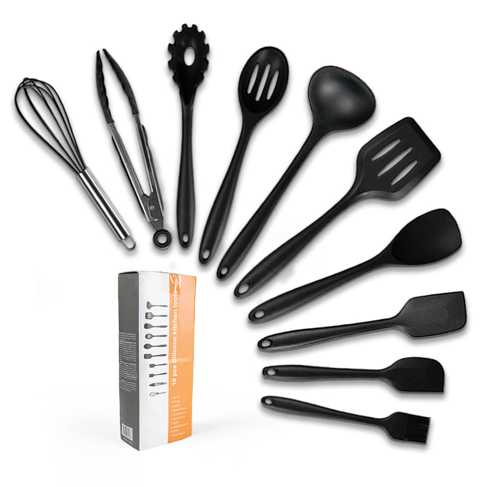 10 piece silicone kitchen cooking tools utensil sets