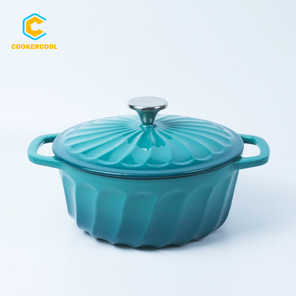 Cookercool Cast Iron Enameled Dutch Oven
