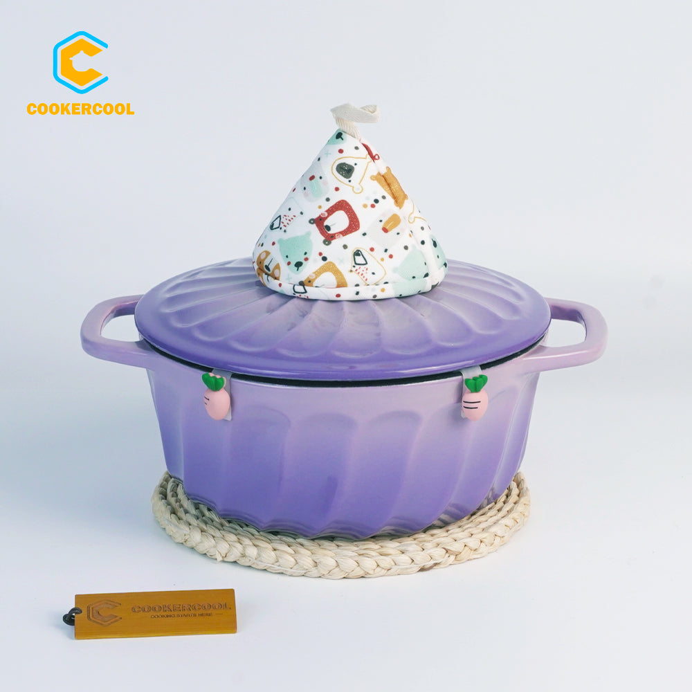 Cookercool Cast Iron Enameled Dutch Oven